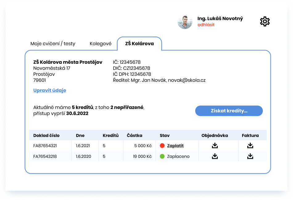 Moderní aplikace pro učitele - přehledné informace